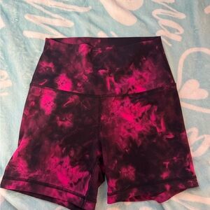 90 Degree By Reflex Magenta and Black Bike Shorts